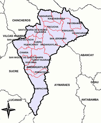 MAPA DE LA PROVINCIAL DE ANDAHUAYLAS