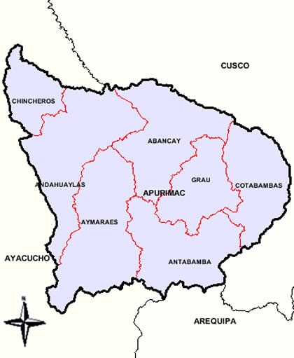 Mapa del Departamento de Apurimac