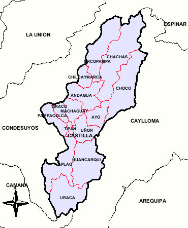 MAPA DE LA PROVINCIA DE CASTILLA