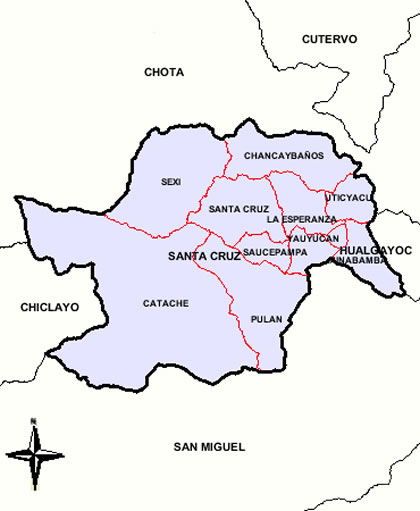 MAPA DE LA PROVINCIA DE SANTA CRUZ