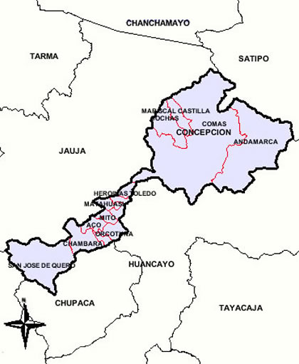 MAPA DE LA PROVINCIA DE CONCEPCION