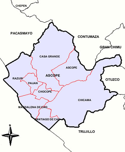 MAPA DE LA PROVINCIA DE ASCOPE