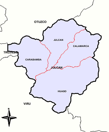 MAPA DE LA PROVINCIA DE JULCAN