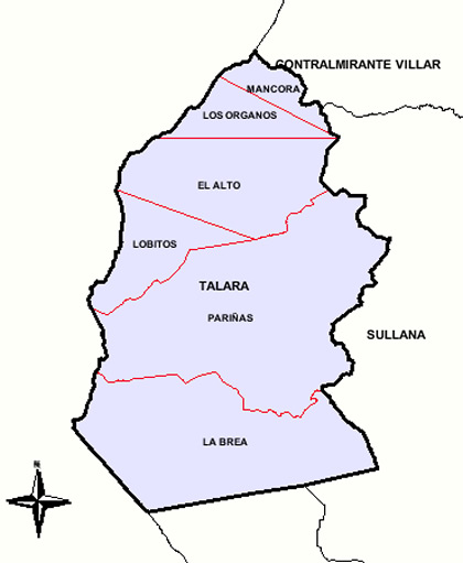 MAPA DE LA PROVINCIA DE TALARA
