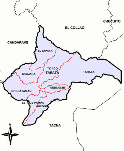 MAPA DE LA PROVINCIA DE TARATA